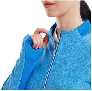 Footjoy Full-Zip Space Dye Thermal Midlayer Damen Sweatshirt, blue/aqua