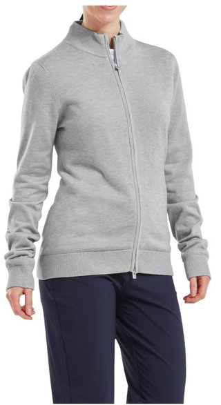 FootJoy Drirelease Full-Zip Lined Damen Pullover, grau