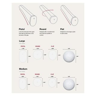 Golf Pride Reverse Taper Putter Griff, Flat Large