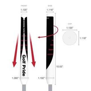 Golf Pride Reverse Taper Putter Griff, Round Medium