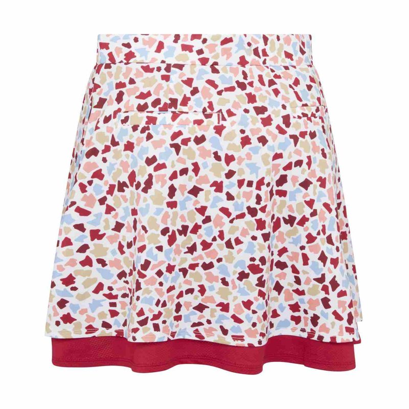 Callaway 17" Mosaic Print Flounce Golfrock, brilliant white