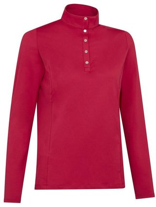 Callaway Thermal Longsleeve Fleece Back Jersey Damen Poloshirt, persian red