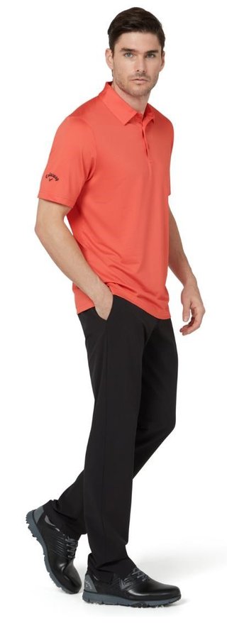 Callaway Swing Tech Solid Herren Poloshirt, spiced coral