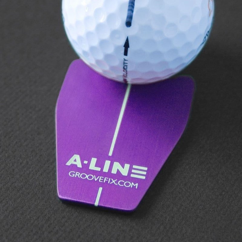 Groovefix A-Line BallMarker and Putting Alignment Aid, lila