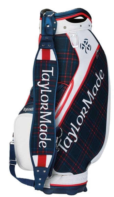 TaylorMade Patriotic Plaid staff bag, rot/weiß/blau