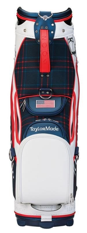 TaylorMade Patriotic Plaid staff bag, rot/weiß/blau