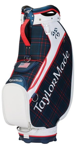 TaylorMade Patriotic Plaid staff bag, rot/weiß/blau