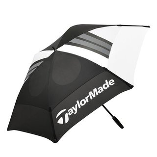 TaylorMade 68" Tour Double Canopy Regenschirm, schwarz/weiß