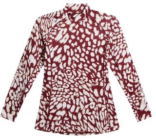 J.Lindeberg Asa Print Soft Compression Damen Top, glitch leo lime