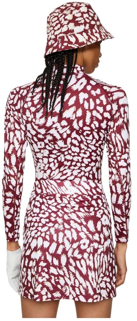 J.Lindeberg Asa Print Soft Compression Damen Top, glitch leo lime