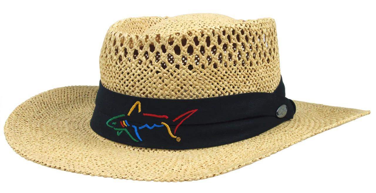 Greg Norman Signature Straw Bucket Hut, natural