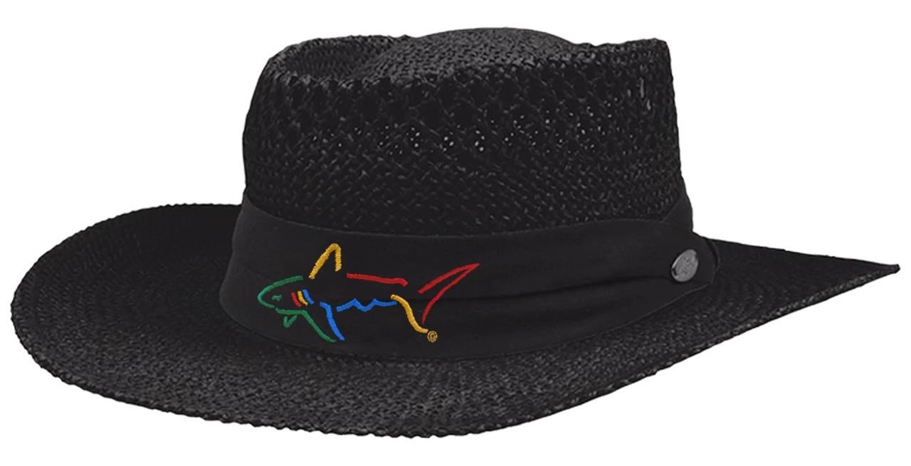 Greg Norman Signature Straw Bucket Hut, schwarz
