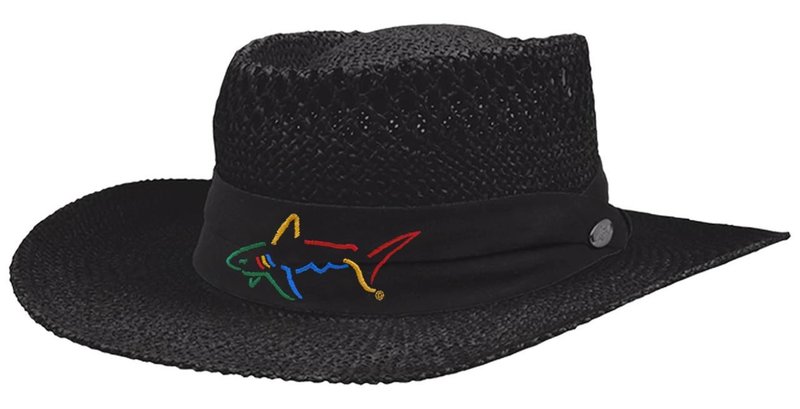 Greg Norman Signature Straw Bucket Hut, schwarz