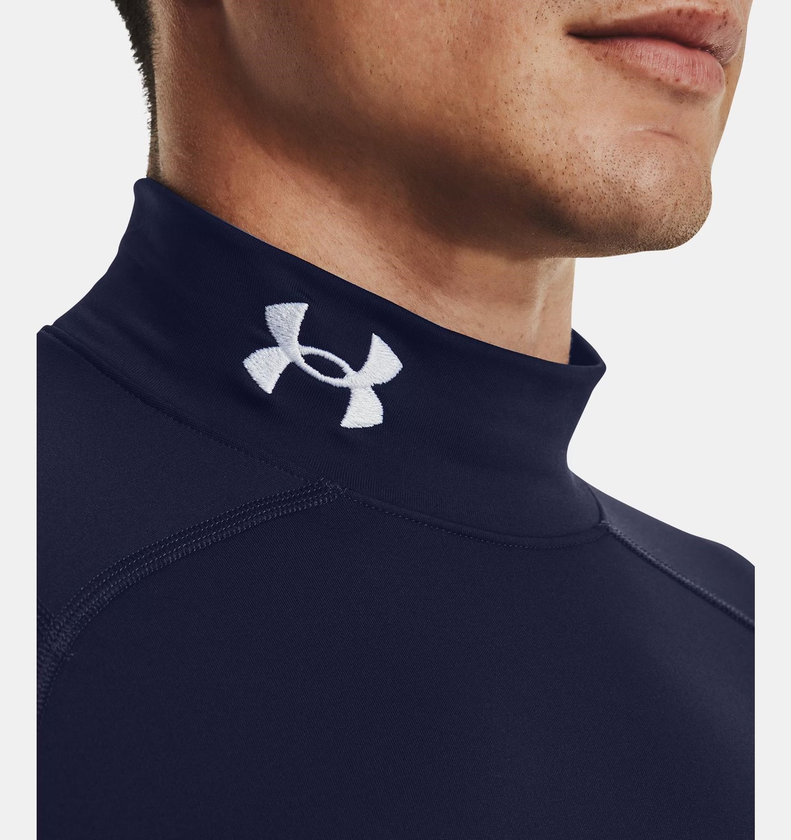 Under Armour ColdGear® Compression Mock Herren Winterkompressionsshirt, dunkelblau
