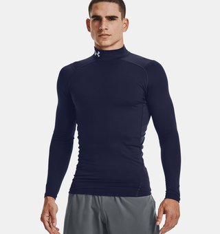 Under Armour ColdGear® Compression Mock Herren Winterkompressionsshirt, dunkelblau