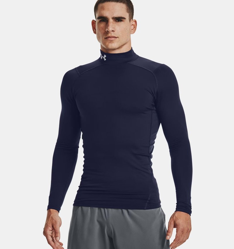Under Armour ColdGear® Compression Mock Herren Winterkompressionsshirt, dunkelblau