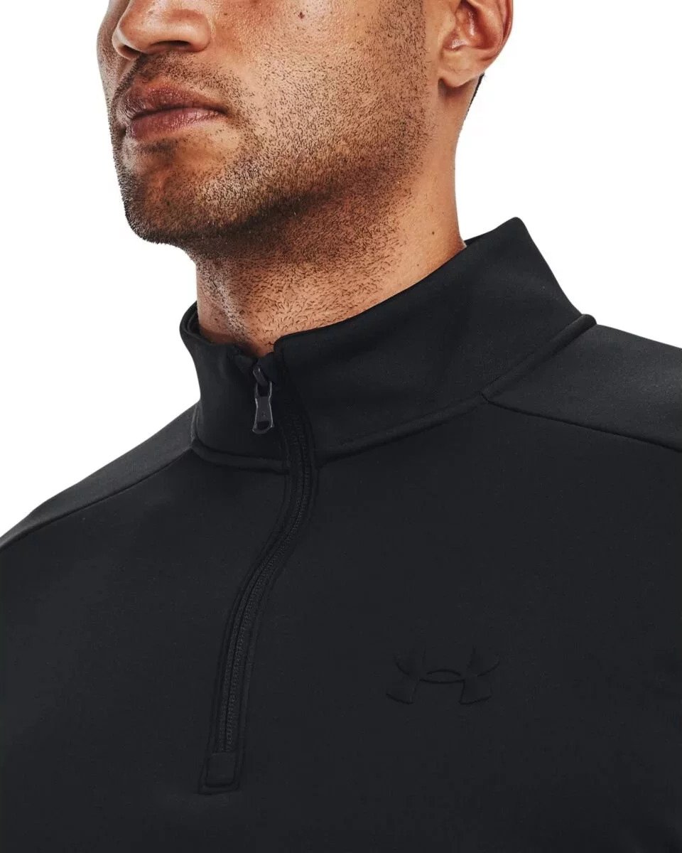 Under Armour Fleece 1/4 Zip Herren Sweatshirt, schwarz