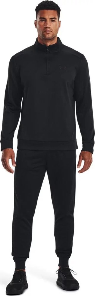 Under Armour Fleece 1/4 Zip Herren Sweatshirt, schwarz