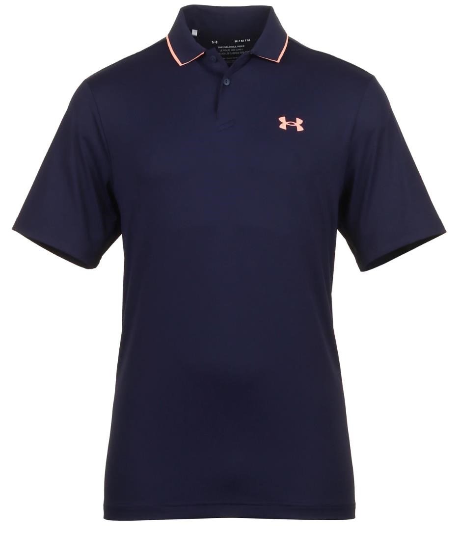 Under Armour Iso-Chill Herren Poloshirt, midnigt navy/flare orange
