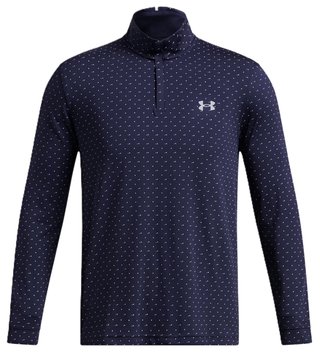 Under Armour Playoff Printed 1/4 Zip Herren Sweatshirt, dunkelblau/weiss