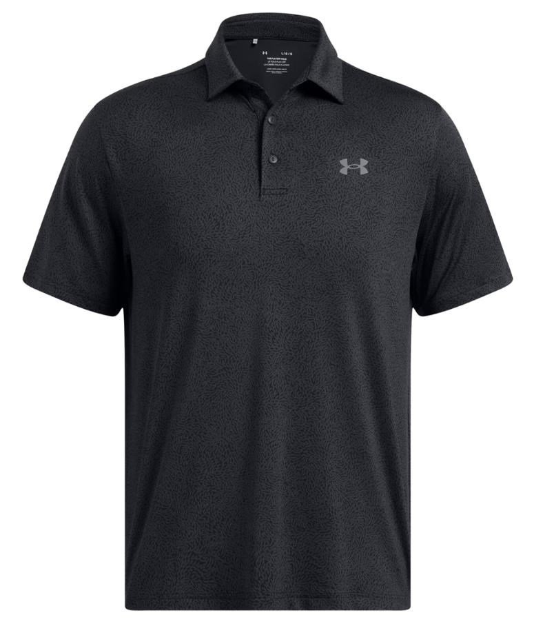 Under Armour Playoff 3.0 Printed Herren Poloshirt, black/anthracite/castlerock