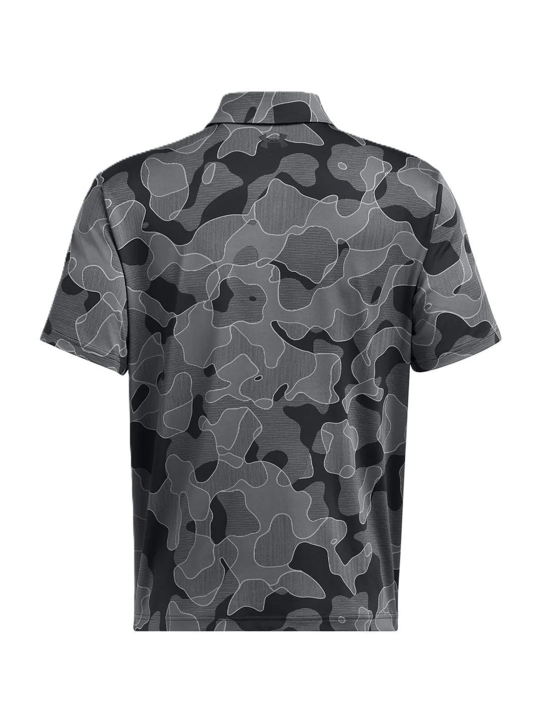 Under Armour Playoff 3.0 Printed Herren Poloshirt, schwarz