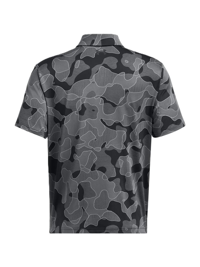Under Armour Playoff 3.0 Printed Herren Poloshirt, schwarz