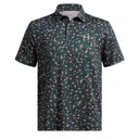 Under Armour Playoff 3.0 Printed Herren Poloshirt, midnight navy/forest green/tetra gray
