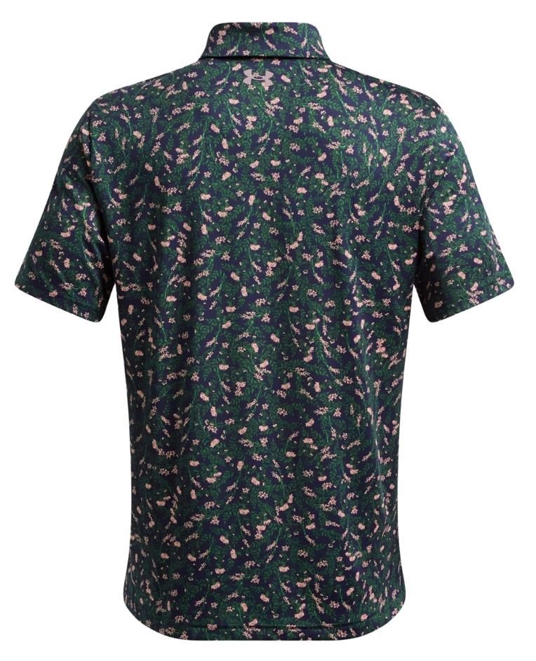 Under Armour Playoff 3.0 Printed Herren Poloshirt, midnight navy/forest green/tetra gray