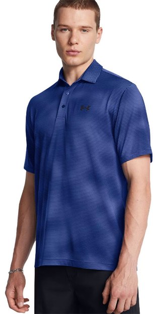 Under Armour Playoff 3.0 Printed Herren Poloshirt, blau/schwarz