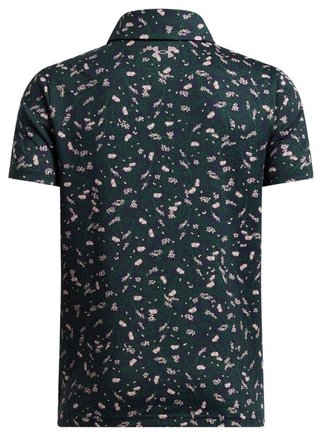 Under Armour Playoff Printed Junior Poloshirt, midnight navy/forest green