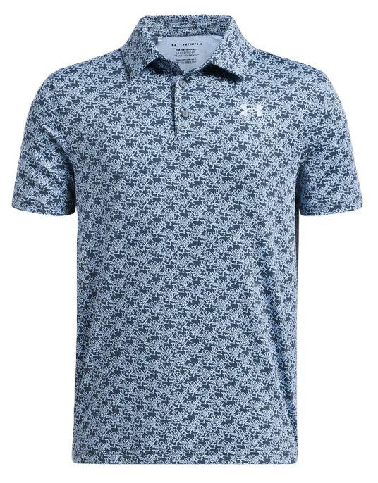 Under Armour Playoff Printed Junior Poloshirt, blau