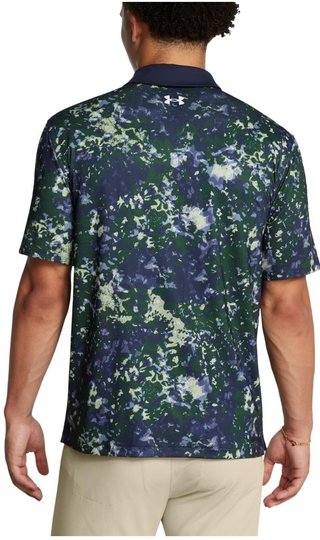 Under Armour T2G Printed Herren Poloshirt, retro green/midnight navy