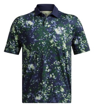 Under Armour T2G Printed Herren Poloshirt, retro green/midnight navy