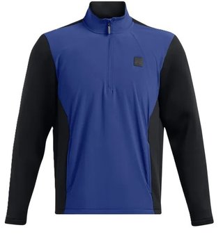 Under Armour Drive Pro Storm Hybrid Herren 1/2-Zip Sweatshirt, schwarz/dunkelblau