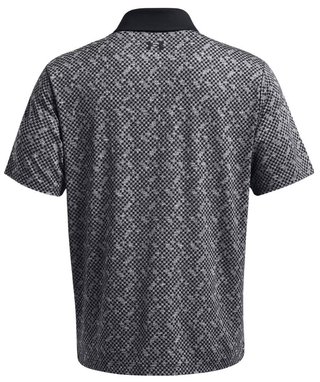 Under Armour Playoff 3.0 Check Jaquard Herren Poloshirt, schwarz/weiss