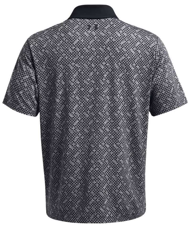 Under Armour Playoff 3.0 Check Jaquard Herren Poloshirt, schwarz/weiss