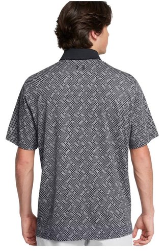 Under Armour Playoff 3.0 Check Jaquard Herren Poloshirt, schwarz/weiss
