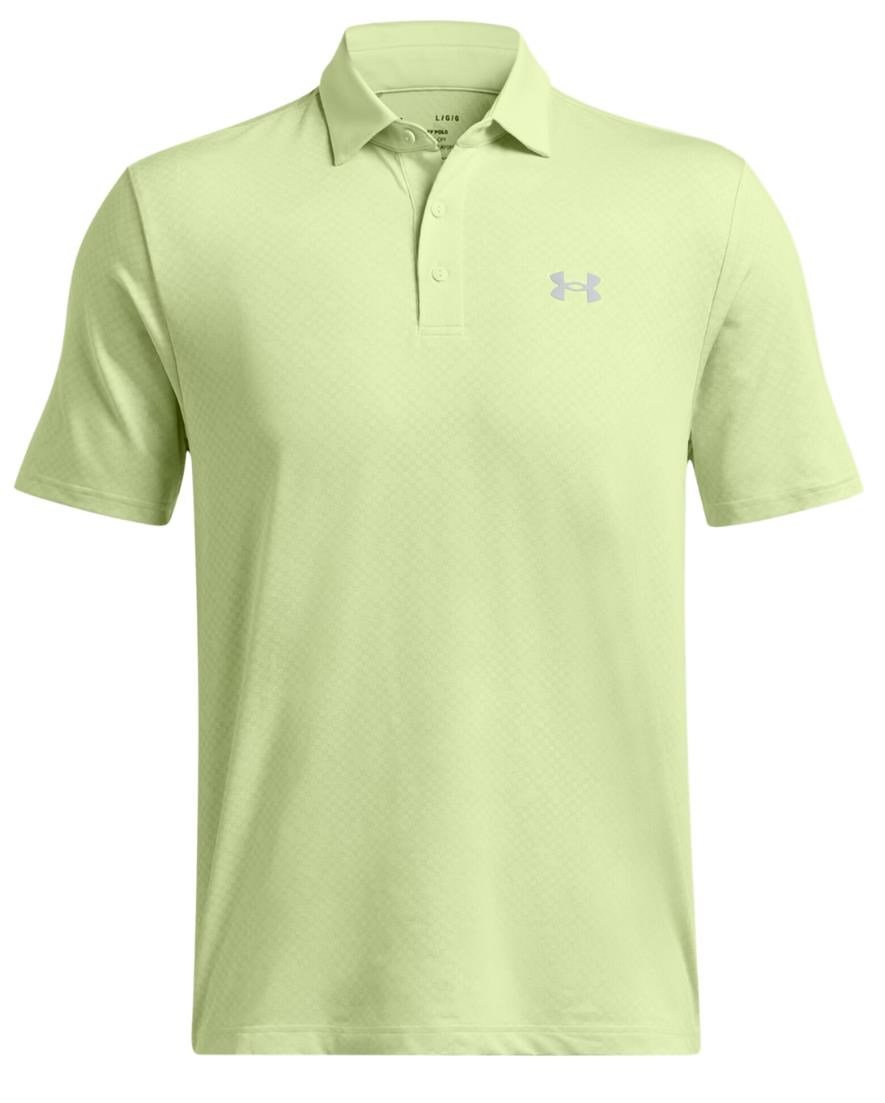 Under Armour Playoff 3.0 Check Jaquard Herren Poloshirt, hellgrün