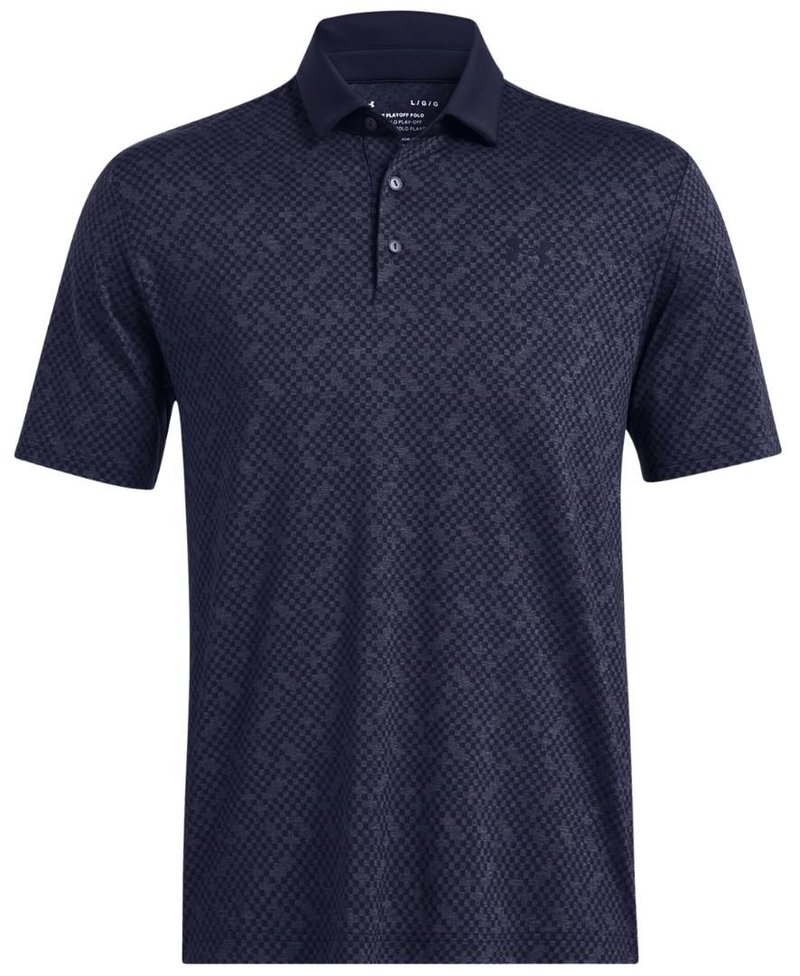 Under Armour Playoff 3.0 Check Jaquard Herren Poloshirt, midnight navy