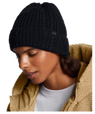 Under Armour Halftime Cable Knit Wintermütze, schwarz