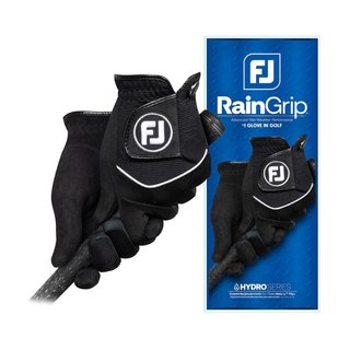FootJoy RainGrip 24 Herren Golfhandschuhe (Paar), Schwarz