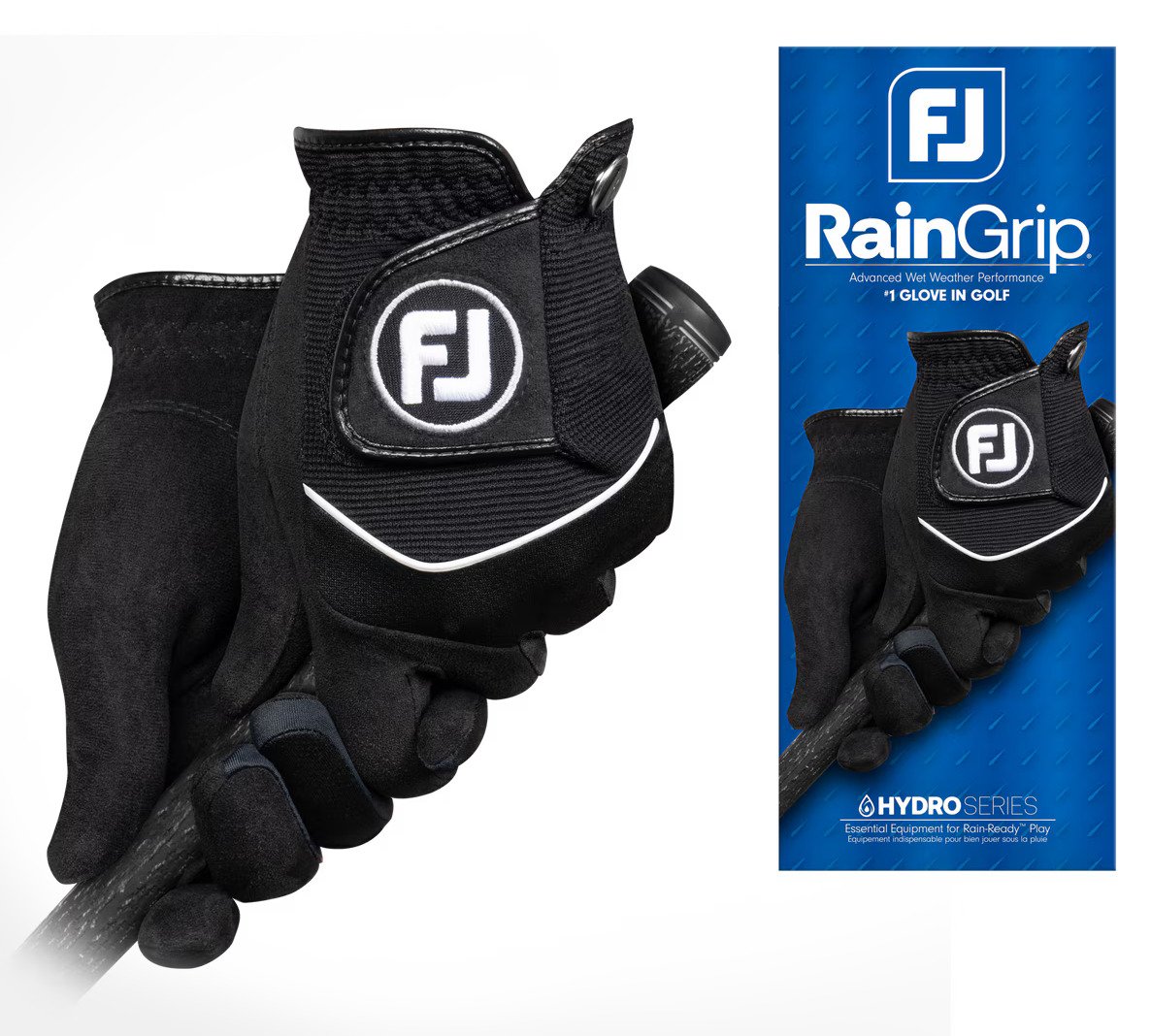 FootJoy RainGrip Damen Handschuh (1 Paar), schwarz