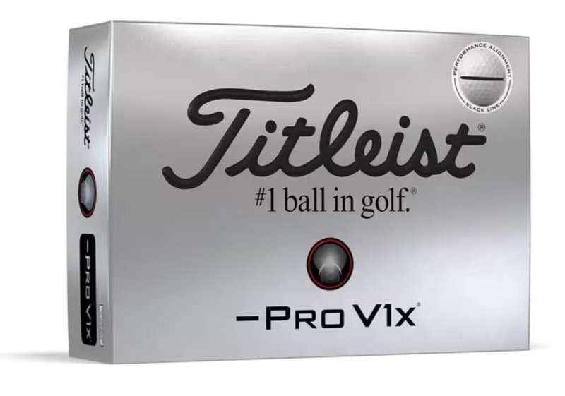 Titleist Pro V1x Left Dash Performance Alignment Black Golfbälle