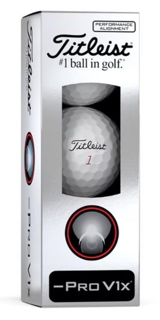 Titleist Pro V1x Left Dash Performance Alignment Black Golfbälle