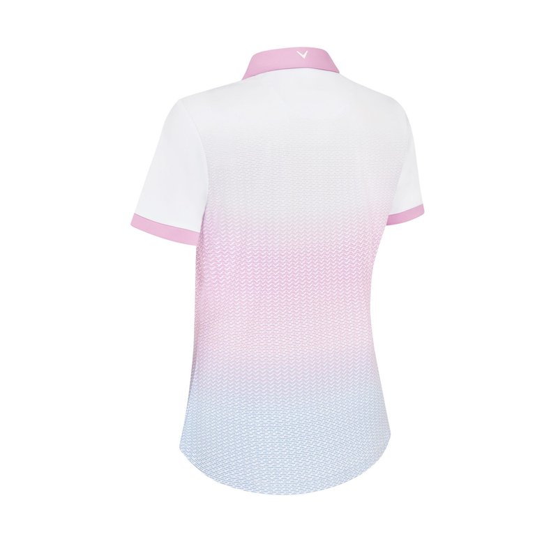 Callaway Linear Petals Damen Poloshirt, weiss