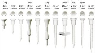Lignum Tee Ecoline White Plastiktees 57 mm, weiss, 12 Stk.