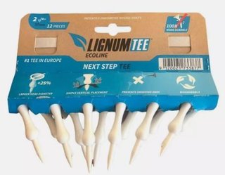 Lignum Tee Ecoline White Plastiktees 57 mm, weiss, 12 Stk.