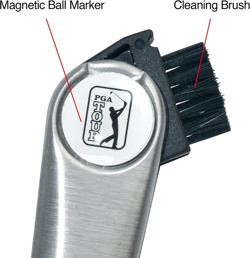 PGA Tour Multi-Tool Outil Polyvalent Divot-Tool, silber