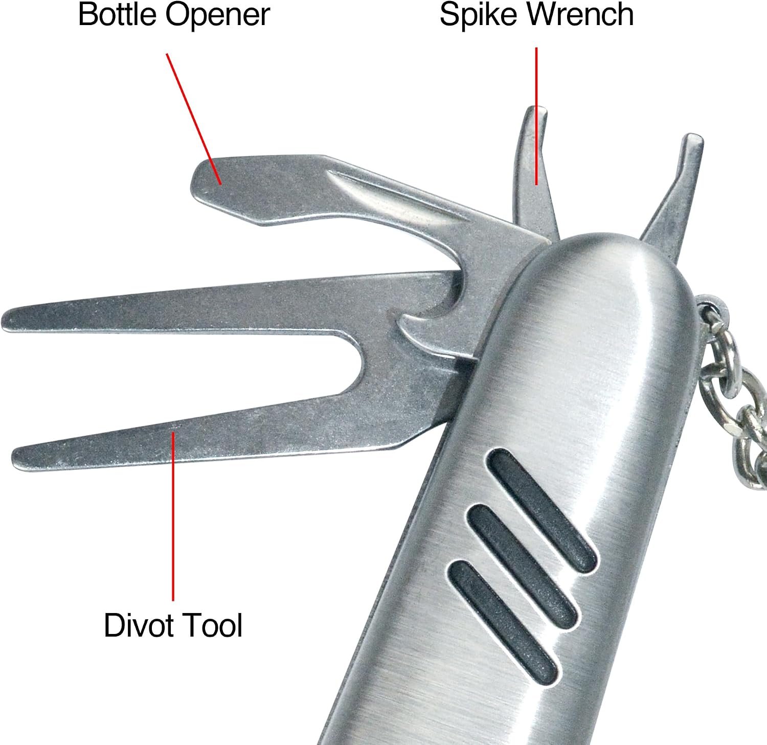 PGA Tour Multi-Tool Outil Polyvalent Divot-Tool, silber